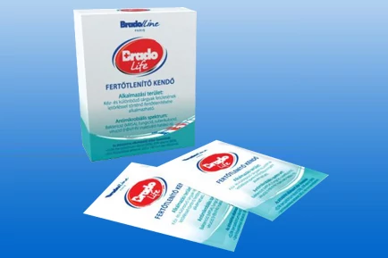 Bradolife fertőtlenítő kendő 5db/csomag